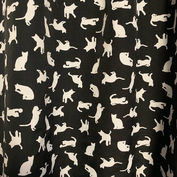 Cat / Kitten Print Black & White Forever 21 Dress - Picture 4 of 6